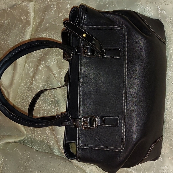 Coach Bags Coach Black Leather Tote With Shoulder Strap Poshmark